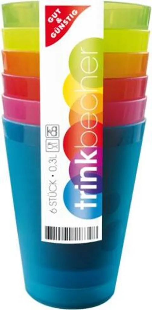 Gut & Trinkbecher Kunststoff 6er 3 Gut & Trinkbecher Kunststoff 6er