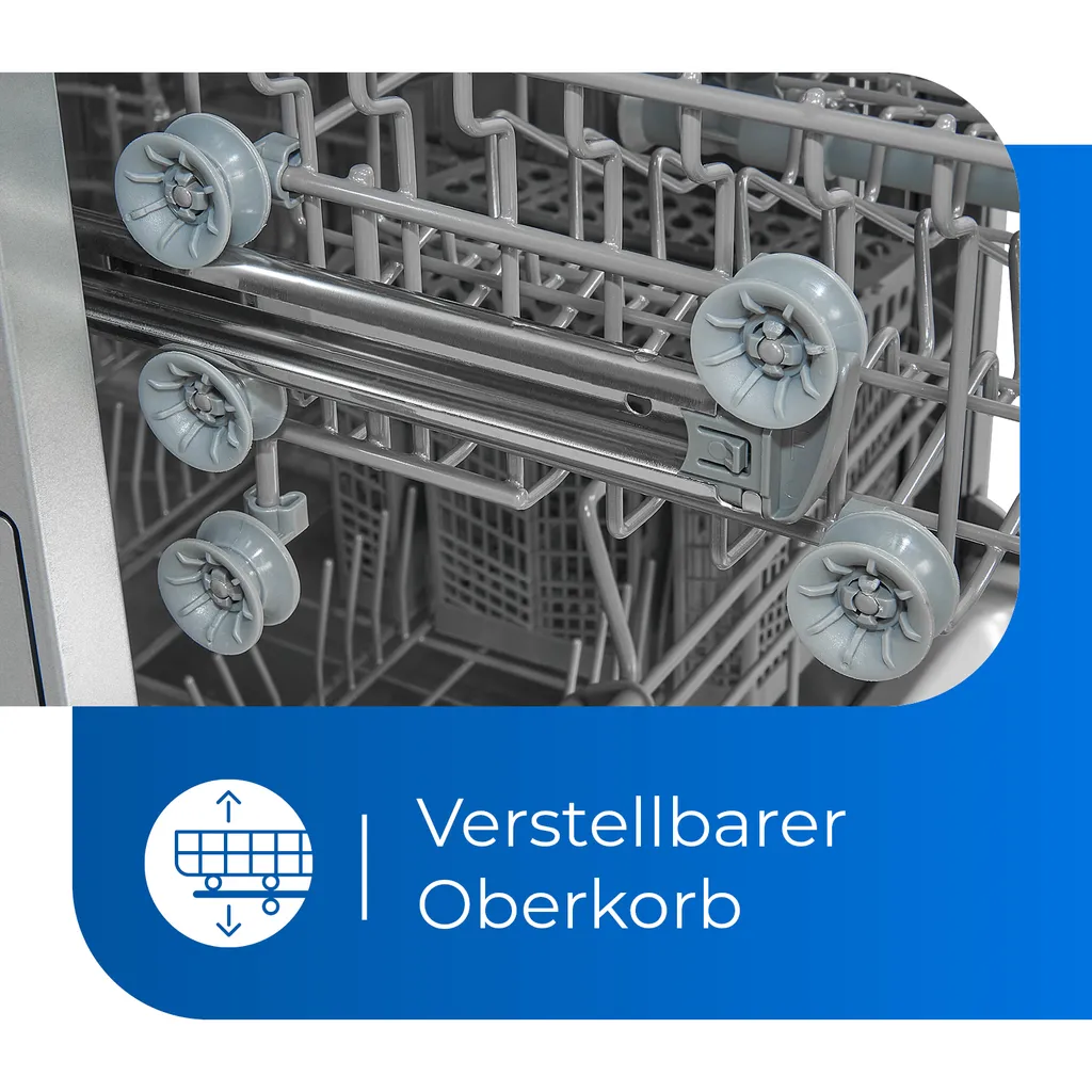 Exquisit Einbaugeschirrspüler EGSP1012-EB-030E Inox | Teilintegriert | 12 Gedecke | Inox 5 Exquisit Einbaugeschirrspüler EGSP1012-EB-030E Inox | Teilintegriert | 12 Gedecke | Inox – Bild 3