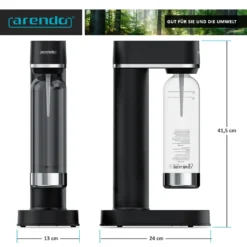 Arendo Wassersprudler 850 Ml – Inkl. 2 850 Ml Wasserflaschen - Carbonator - Fein Dosierbar – Kompatibel Mit 60 L CO2 Zylindern 11 Arendo Wassersprudler 850 Ml – Inkl. 2 850 Ml Wasserflaschen - Carbonator - Fein Dosierbar – Kompatibel Mit 60 L CO2 Zylindern -Kaufland Verkäufe cc130492979e999243bb0766a523f174