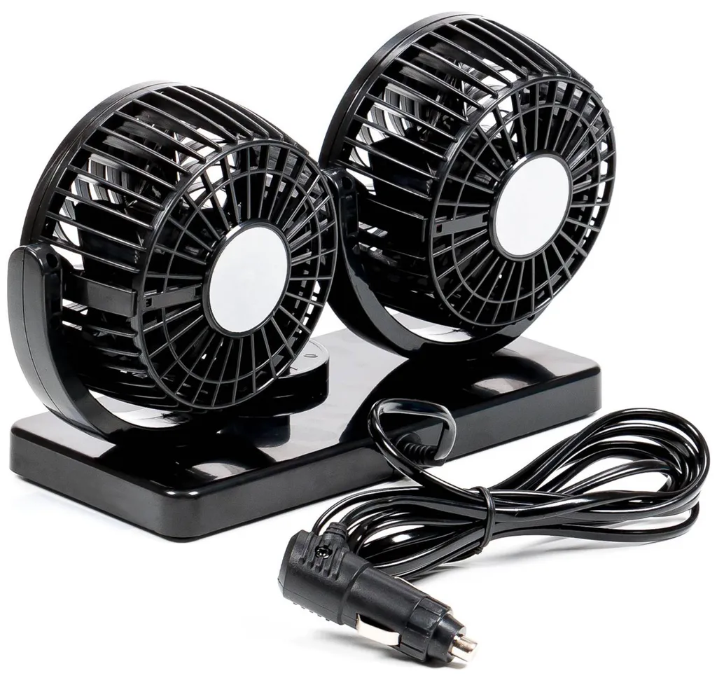 Auto Ventilator Doppellüfter ALL Ride, Vertikal Und Horizontal Einstellbar, 2 Leistungsstufen 8 Watt 15 Watt, 12 Volt 4 Auto Ventilator Doppellüfter ALL Ride, Vertikal Und Horizontal Einstellbar, 2 Leistungsstufen 8 Watt 15 Watt, 12 Volt – Bild 2