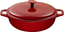 ø30cm KING® Eisengusstopf / Eisengrussbräter / Farbe: Dunkel-Rot / Ca. 9cm Hoch -Kaufland Verkäufe cd0e38002b7d3ff2b14d6d7b279fa74e