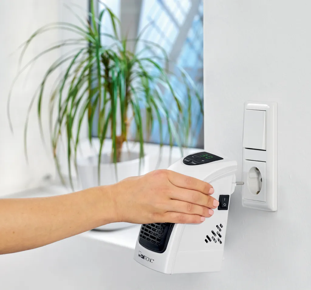 Clatronic HL 3738 Mobiler Steckdosen-Heizlüfter Mit 2 Gebläsestufen, Hochwertiges PTC-Heizelement, LED-Display-und Kontrollleuchte 4 Clatronic HL 3738 Mobiler Steckdosen-Heizlüfter Mit 2 Gebläsestufen, Hochwertiges PTC-Heizelement, LED-Display-und Kontrollleuchte – Bild 2