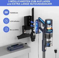 VICSONIC S7 Akku Staubsauger, 30000PA/480W Starke Saugleistung Staubsauger Kabellos Bis Zu 65 Min Laufzeit, 7-in-1 Staubsauger Beutellos, Smartes Touch Display, 180 ° Faltbar, 4 Leistungstufe, Blau 18 VICSONIC S7 Akku Staubsauger, 30000PA/480W Starke Saugleistung Staubsauger Kabellos Bis Zu 65 Min Laufzeit, 7-in-1 Staubsauger Beutellos, Smartes Touch Display, 180 ° Faltbar, 4 Leistungstufe, Blau -Kaufland Verkäufe cd3f58d17b3a9259e4abf975daab383d