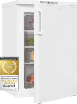 Exquisit Gefrierschrank GS80-HE-040E Weiss | Standgerät | 91 L Volumen | Weiß