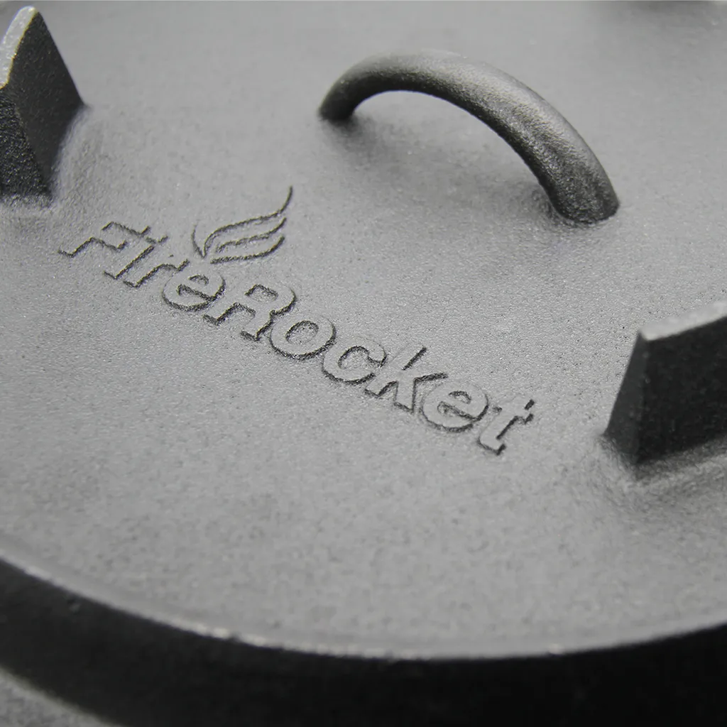 FireRocket Dutch Oven 6qt 5,5L Ohne Füße Premium Gusseisen Schmortopf Gusstopf Feuertopf Bräter Eingebrannt Niederländischer Kochtopf Verschiedene Größen 6 FireRocket Dutch Oven 6qt 5,5L Ohne Füße Premium Gusseisen Schmortopf Gusstopf Feuertopf Bräter Eingebrannt Niederländischer Kochtopf Verschiedene Größen – Bild 4