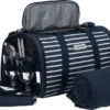 Anndora Picknick Kühltasche + Decke + Zubehör - Blau Weiß Gestreift - Blau -Kaufland Verkäufe cfb5bc61318868132a6244eb562608c7