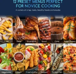 Aigostar - Ölfreie Fritteuse 8 L， Heißluftfritteuse Mit Klarsichtfenster， 1700 W， Doppelknopf & Doppel-LED-Touchscreen Heißluftfritteuse， 12 Voreingestellte Funktionen， Doppelkorb， Spülmaschinenfest， BPA-frei -Kaufland Verkäufe d01a84e2089dcfa8bf996b23bd6bf708