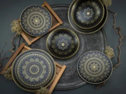 CreaTable 23588 Tafelservice Mandala Für 4 Personen, Steinzeug, Schwarz/gold (1 Set, 12-teilig) 10 CreaTable 23588 Tafelservice Mandala Für 4 Personen, Steinzeug, Schwarz/gold (1 Set, 12-teilig) -Kaufland Verkäufe d06fe29b1c72851a686815429b816005