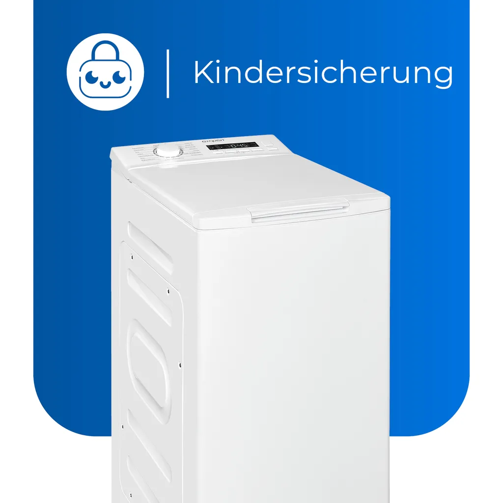 Exquisit Toplader Waschmaschine LTO1207-030C Weiss | 7,5 Kg Fassungsvermögen | Weiß 6 Exquisit Toplader Waschmaschine LTO1207-030C Weiss | 7,5 Kg Fassungsvermögen | Weiß – Bild 4