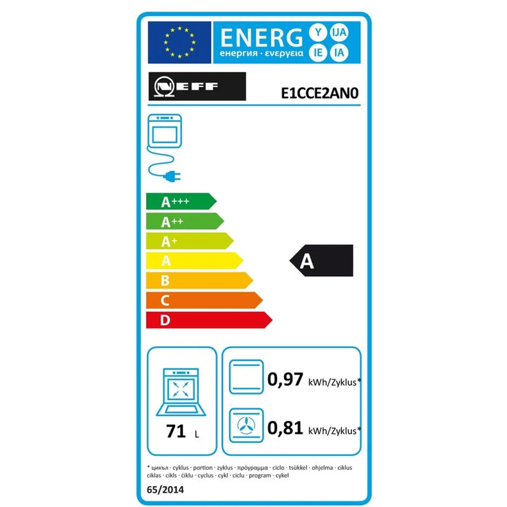 Neff E1CCE2AN0, N 50, Einbau-Herd, 60 X 60 Cm, Edelstahl 7 Neff E1CCE2AN0, N 50, Einbau-Herd, 60 X 60 Cm, Edelstahl – Bild 5