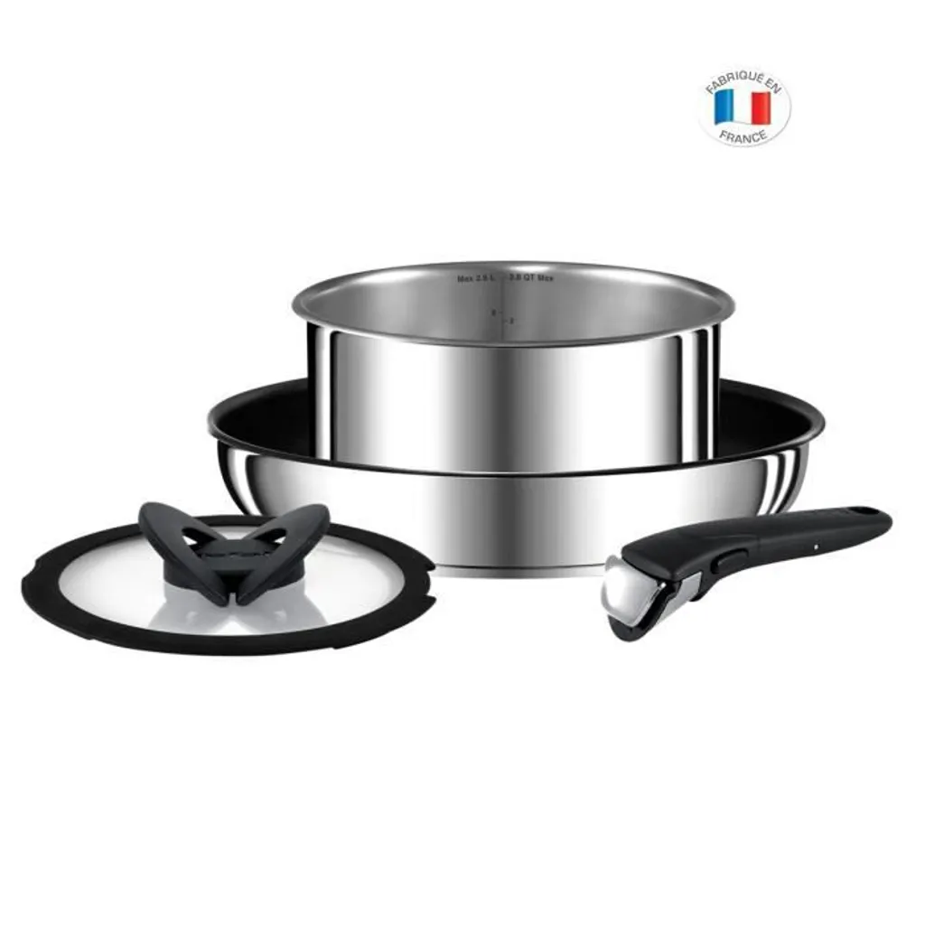 TEFAL L9409032 4er-Set INGENIO PREFERENCE - Alle Kochfelder Einschließlich Induktion - Französische Herstellung - Edelstahl 3 TEFAL L9409032 4er-Set INGENIO PREFERENCE - Alle Kochfelder Einschließlich Induktion - Französische Herstellung - Edelstahl
