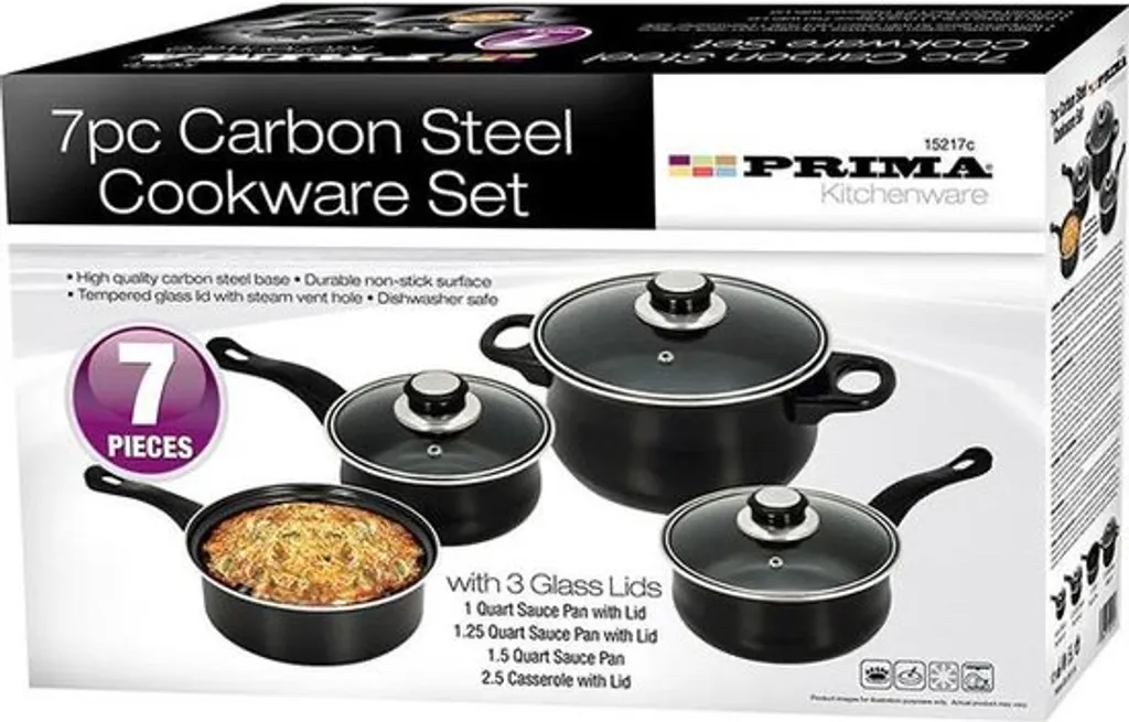 Prima Pfannenset 7-teilig – Kleine Pfannen – Schwarz – Antihaftbeschichtung – Kochset – Mit Deckel – Kochtöpfe – Soßenpfanne – Geschenk Für Mann Und Frau 5 Prima Pfannenset 7-teilig – Kleine Pfannen – Schwarz – Antihaftbeschichtung – Kochset – Mit Deckel – Kochtöpfe – Soßenpfanne – Geschenk Für Mann Und Frau – Bild 3