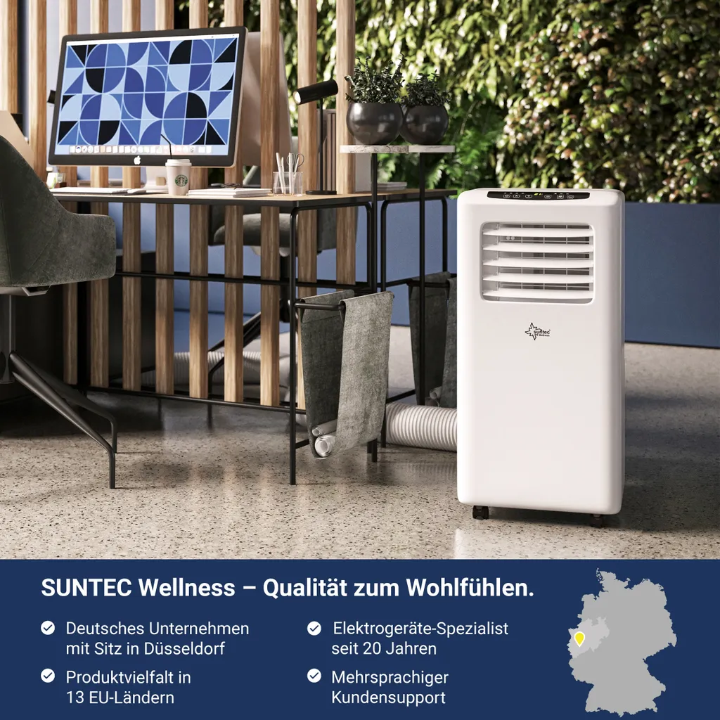 SUNTEC Mobiles Lokales Klimagerät Impuls 2.6 Eco R290 | Für Räume Bis 80 M3 (34 M2) | Inkl. Abluftschlauch | Kühler Und Entfeuchter Mit ökologischem Kühlmittel R290 | 9.000 BTU/h, EEK A 7 SUNTEC Mobiles Lokales Klimagerät Impuls 2.6 Eco R290 | Für Räume Bis 80 M3 (34 M2) | Inkl. Abluftschlauch | Kühler Und Entfeuchter Mit ökologischem Kühlmittel R290 | 9.000 BTU/h, EEK A – Bild 5