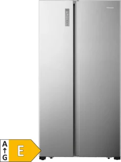 Hisense RS677N4BIE Side-by-Side Kühl-Gefrierkombination - NoFrostPlus - Multiflow 360° - SuperCool - BigBox -Nettofassungsvermögen 519 L: Kühlteil 334 L / Gefrierteil 185 L - Inox-Look - LED-Display -Kaufland Verkäufe d28ef1f8ae10a69776237cdda9a41e02