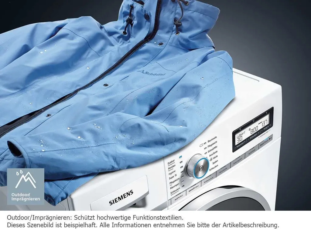 Siemens WD14U512 IQ500 Waschtrockner / 10 Waschen /6 Kg Trocknen / C / 1400 U/min / SpeedPack Wash + Dry / Outdoor Imprägnieren / IQdrive Motor 8 Siemens WD14U512 IQ500 Waschtrockner / 10 Waschen /6 Kg Trocknen / C / 1400 U/min / SpeedPack Wash + Dry / Outdoor Imprägnieren / IQdrive Motor – Bild 6