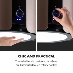 Klarstein Skyfall Smart Inselhaube,App- Und Gestensteuerung,45 X 42 Cm (ØxB),freihängend,Umluftbetrieb/Abluft,3 Stufen,402 M³/h,200 W,LED Beleuchtung,EEK C,inklusive Aluminium-Fettfilter Und 2 Aktivkohlefiltern,Wifi,illuminierter Touch-Drehregler,Dunstabzugshaube,Edelstahl,gold -Kaufland Verkäufe d2d18745bfdf7934d3e1e89a4d160036