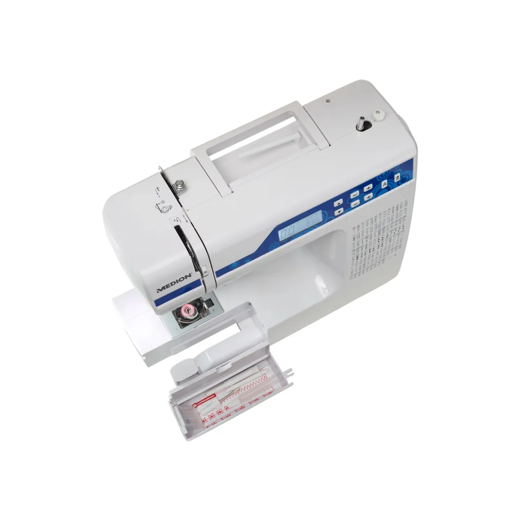 MEDION MD 15694 Digitale Nähmaschine/Knopflochautomatik/100 Stiche/100 Alphabetstiche/69 Doppel-Nadel-Stiche/LED-Nählicht/weiß 9 MEDION MD 15694 Digitale Nähmaschine/Knopflochautomatik/100 Stiche/100 Alphabetstiche/69 Doppel-Nadel-Stiche/LED-Nählicht/weiß – Bild 7