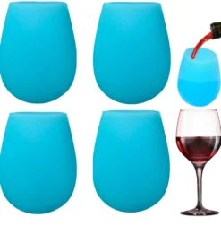 6er Set 200ml Unzerbrechlich Blau Silikon Biergläser Whisky GläSer Wein Becher Stammlos Weinbecher Tasse -Kaufland Verkäufe d3807a29eb1b39ee19d6635ab4679221
