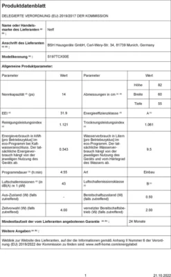 Neff Geschsp. S197TCX00E N70 A 15 Neff Geschsp. S197TCX00E N70 A -Kaufland Verkäufe d39611bcb4853c04ce4fc7ef2028e1ca