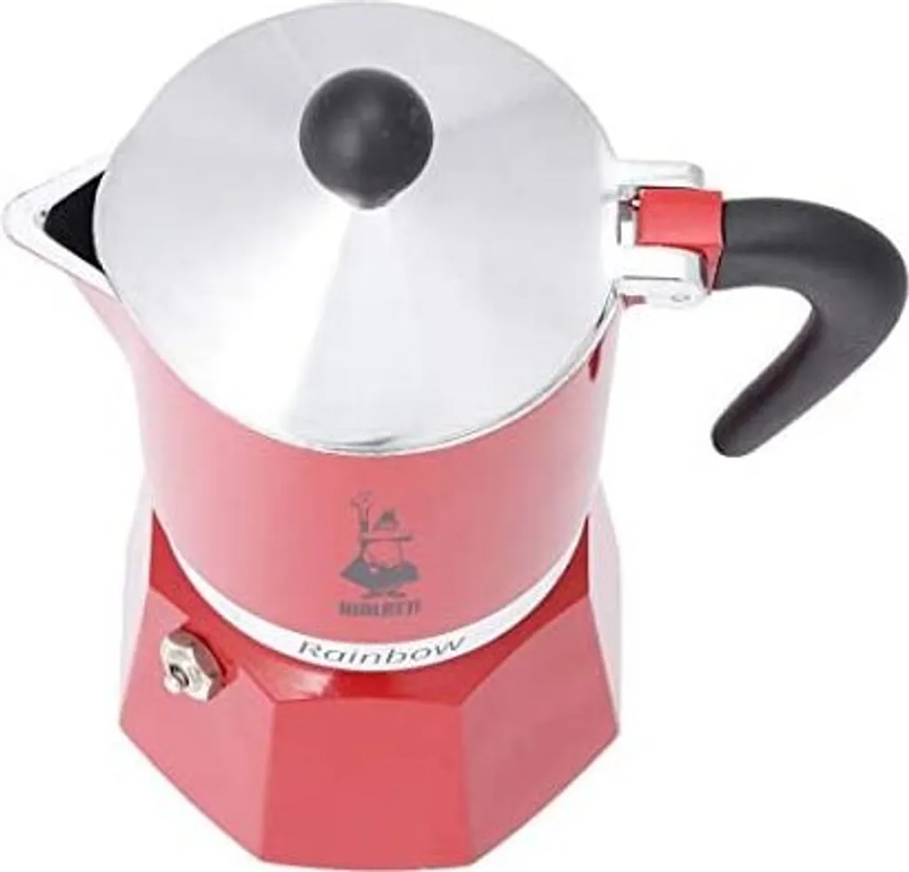 Bialetti Rainbow, Italienische Espresso-Kaffeemaschine, Aluminium, 3 Tassen, Rot 13 Bialetti Rainbow, Italienische Espresso-Kaffeemaschine, Aluminium, 3 Tassen, Rot – Bild 11