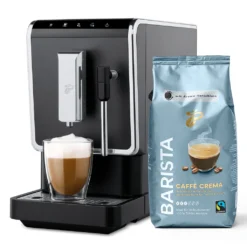 Tchibo Kaffeevollautomat Esperto Latte Inkl. 1kg Barista Caffè Crema Für Caffè Crema Und Espresso, Anthrazit