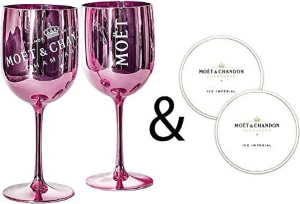 Moët & Chandon Champagnergläser Rose Pink 2x Gläser 3 Moët & Chandon Champagnergläser Rose Pink 2x Gläser