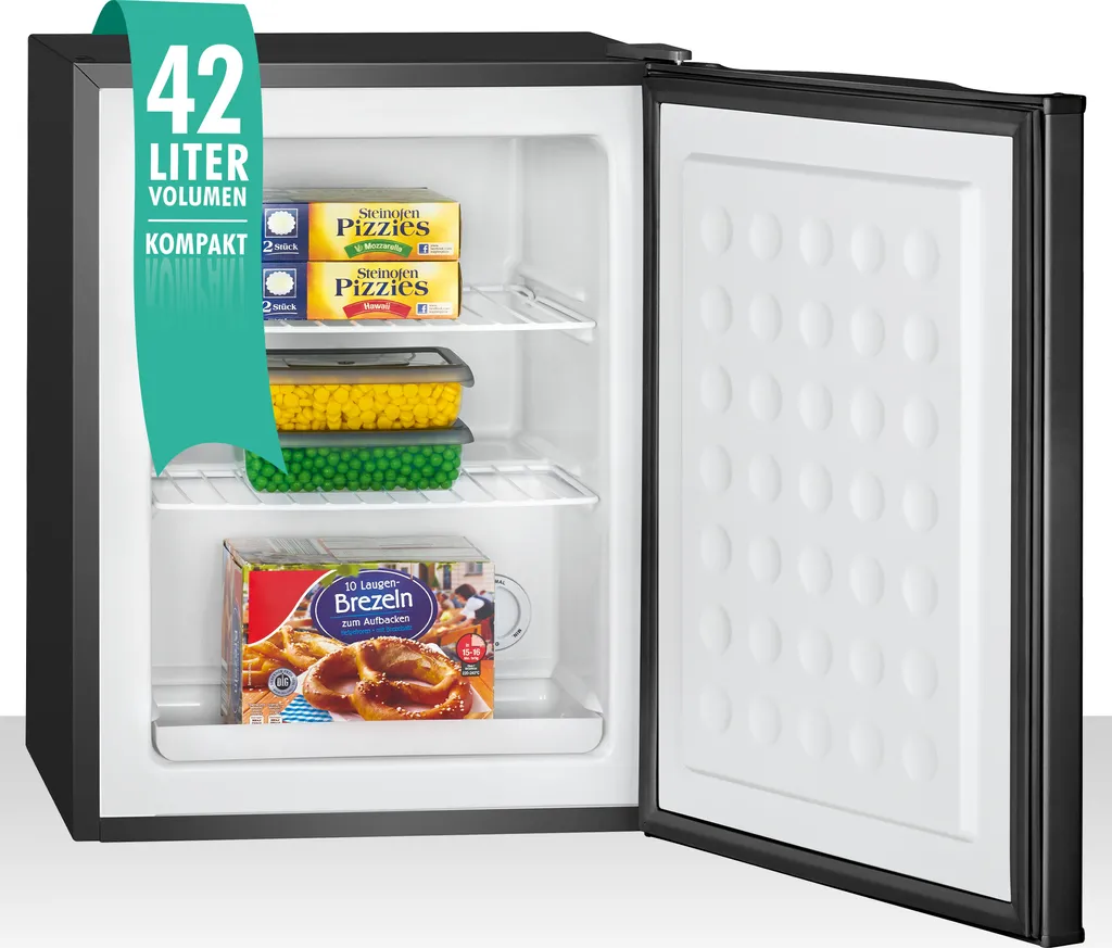 Bomann® Gefrierschrank, 42L Nutzinhalt, Mini Gefrierschrank Mit 2 Herausnehmbaren Gitterablagen, Gefrierschrank Mit Wechselbarem Türanschlag & Stufenloser Temperaturreglung - GB 7236 Schwarz 3 Bomann® Gefrierschrank, 42L Nutzinhalt, Mini Gefrierschrank Mit 2 Herausnehmbaren Gitterablagen, Gefrierschrank Mit Wechselbarem Türanschlag & Stufenloser Temperaturreglung - GB 7236 Schwarz