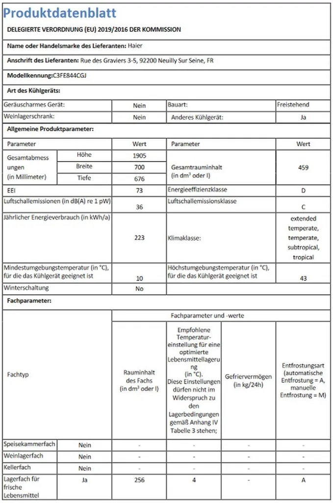 Haier C3FE844CGJ Kühl-Gefrierkombination 7 Haier C3FE844CGJ Kühl-Gefrierkombination – Bild 5