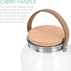 Navaris Getränkespender 5,6 Liter Aus Glas - Mit Zapfhahn Aus Edelstahl Und Kork Deckel - Wasserspender Glasbehälter Für Kalte Getränke -Kaufland Verkäufe d73e77b5e781fc5f496cabd4248f4ea0