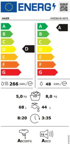 Haier HWD80-B14979 I-PRO 7 Waschtrockner 8kg Waschen & 5kg Trocknen -Kaufland Verkäufe d77afab568ab99d7c13a27bd87e84592