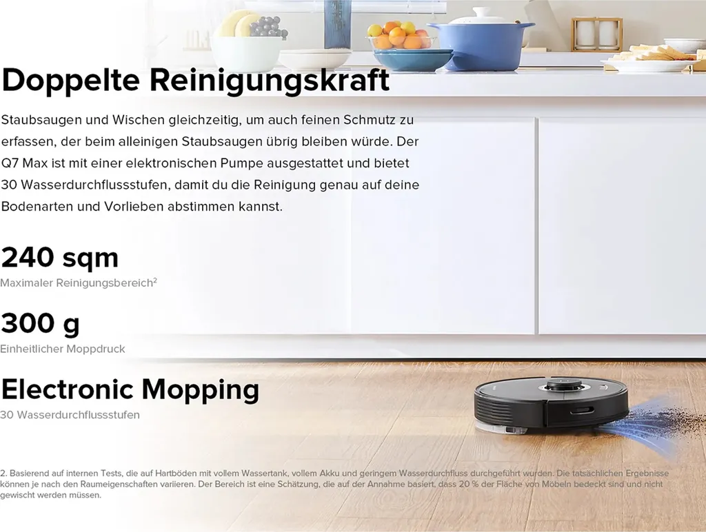 Roborock Q7 Max Staubsauger Saugroboter Kehrroboter 4200Pa Sonic LiDAR EU Schwarz (S5 MAX Update) 6 Roborock Q7 Max Staubsauger Saugroboter Kehrroboter 4200Pa Sonic LiDAR EU Schwarz (S5 MAX Update) – Bild 4