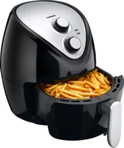 MELISSA 16290043 Heissluftfritteuse 3,5 Liter Fassungsvermögen Heißluft Fritteuse Air Deep Fryer XXL Mit Einstellbarem Thermostat Und Timer Ohne ÖL Einfach Zu Reinigen LOW FAT Fritteuse, 1300 W