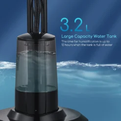 Aigostar Breeze Standventilator Mit Wasserzerstäuber, Ventilator Mit Fernbedienung, Lüfter Mit 3 Modi, Verstellbarer Neigungswinkel, Metall, Schwarz -Kaufland Verkäufe d87d518b6bf0f1eb58070142ab33b7e2