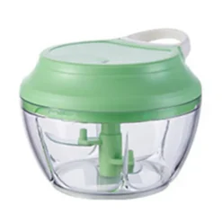 500ml Zwiebelhacker Zwiebelschneider Gemüsehacker Gemüseschneider Knoblauchhacker Küchenmaschine Rotierender Hochgeschwindigkeitsmixer Für Obst & Gemüse, Knoblauch, Zwiebeln, Nüsse, Tomaten Grün