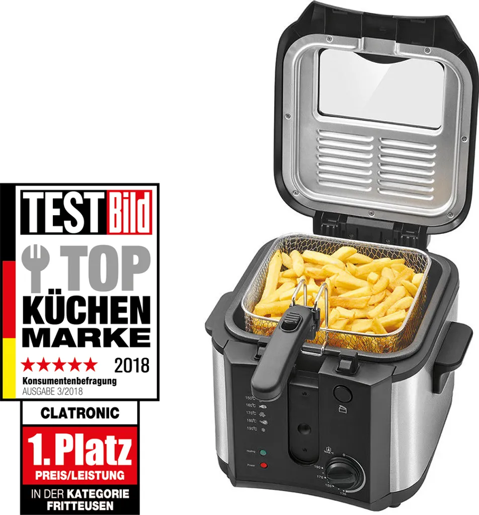 Clatronic Fritteuse 1600 W Schwarz FR 3649 5 Clatronic Fritteuse 1600 W Schwarz FR 3649 – Bild 3