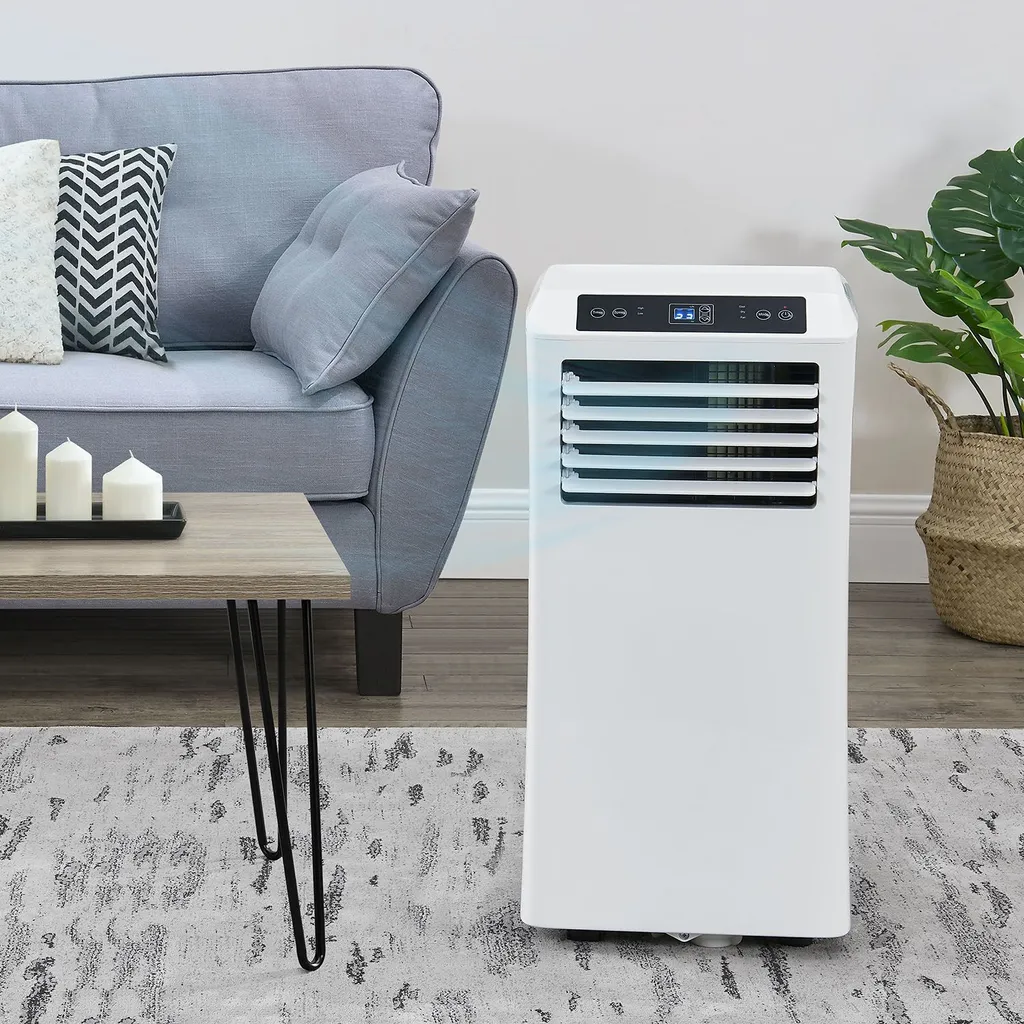 Juskys Lokale Klimaanlage MK950W2 Mit Fernbedienung & Timer - 9000 BTU – 3in1 Klimagerät Zur Kühlung, Ventilation, Entfeuchtung - Energieklasse A 8 Juskys Lokale Klimaanlage MK950W2 Mit Fernbedienung & Timer - 9000 BTU – 3in1 Klimagerät Zur Kühlung, Ventilation, Entfeuchtung - Energieklasse A – Bild 6