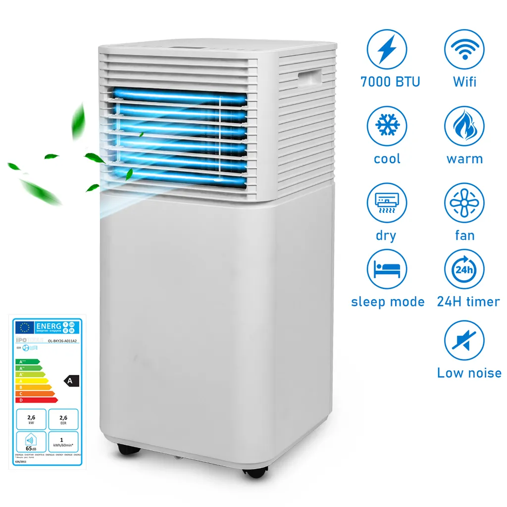 EINFEBEN Mobile Klimagerät Klimaanlagen 7000 BTU Klimaanlage Eco R290, 5in1 WiFi Mobil Und Leise Mit Abluftschlauch & Fernbedienung, Kuehler & Entfeuchter Für Raeume Bis 65 M³, Mobile Kuehlung Für Wohnung Und Büro 8 EINFEBEN Mobile Klimagerät Klimaanlagen 7000 BTU Klimaanlage Eco R290, 5in1 WiFi Mobil Und Leise Mit Abluftschlauch & Fernbedienung, Kuehler & Entfeuchter Für Raeume Bis 65 M³, Mobile Kuehlung Für Wohnung Und Büro – Bild 6