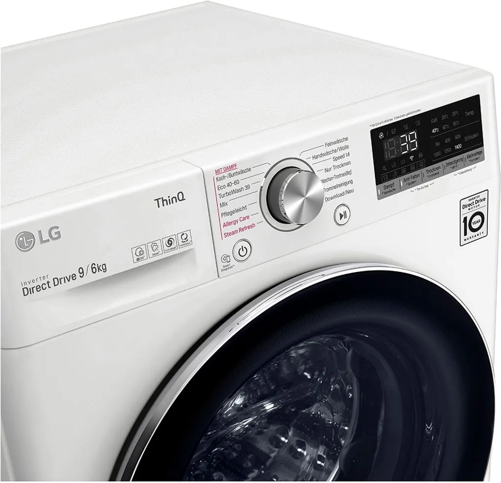 LG Waschtrockner V7 WD 96H1, 9 Kg Waschen / 6 Kg Trocknen, 1400 U/min, A 8 LG Waschtrockner V7 WD 96H1, 9 Kg Waschen / 6 Kg Trocknen, 1400 U/min, A – Bild 6