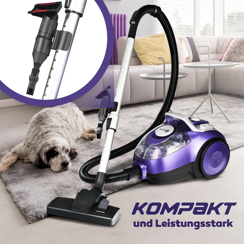 Balter Orion Staubsauger Beutellos Bodenstaubsauger Zyklon Max 1000W HEPA Lila 4 Balter Orion Staubsauger Beutellos Bodenstaubsauger Zyklon Max 1000W HEPA Lila – Bild 2