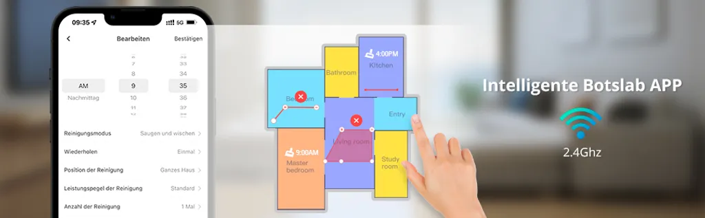 360 SMARTAI Botslab S8 Plus Staubsauger Roboter Mit Absaugstation 4L, 2700Pa Saugroboter Mit Wischfunktion Lasernavigation,Kartierung Mehrerer Etagen 13 360 SMARTAI Botslab S8 Plus Staubsauger Roboter Mit Absaugstation 4L, 2700Pa Saugroboter Mit Wischfunktion Lasernavigation,Kartierung Mehrerer Etagen – Bild 11