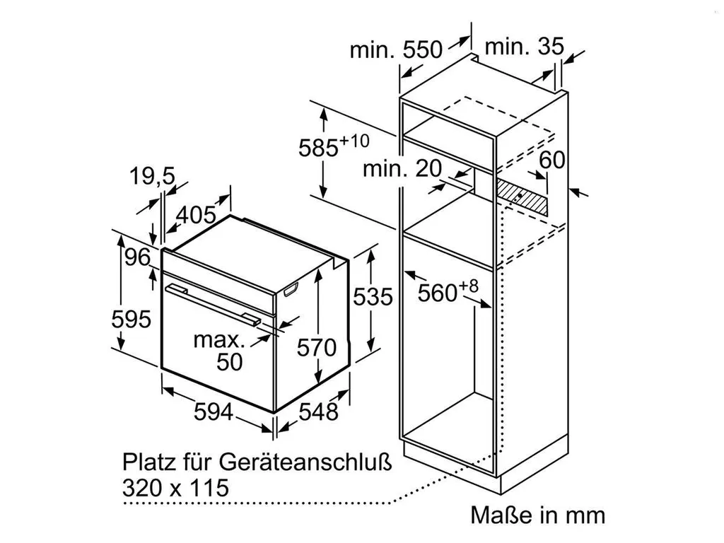 Bosch Einbaubackofen HBA3140S0 Backofen - Autark, Teleskopauszug, 3D-Heißluft 9 Bosch Einbaubackofen HBA3140S0 Backofen - Autark, Teleskopauszug, 3D-Heißluft – Bild 7