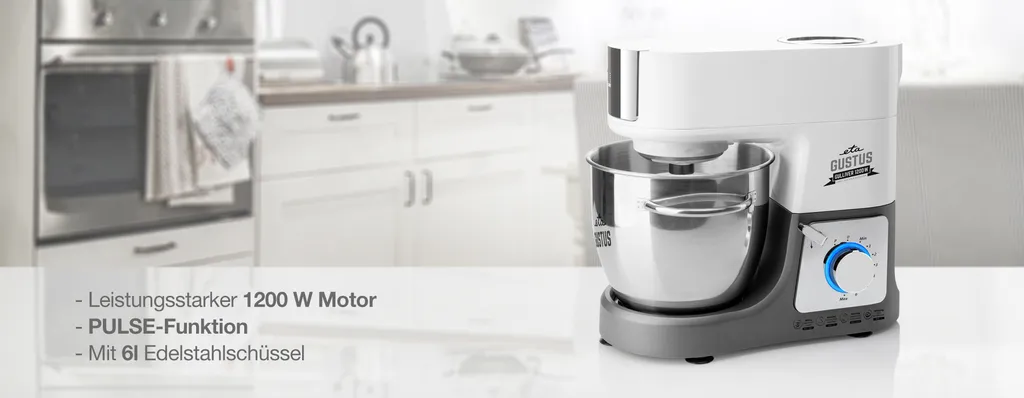 Küchenmaschine GUSTUS GULIVER II ETA112890010, 1200 W, PULSE Funktion, Ganzmetallausführung, Kneten, Schlagen, Mixen, Faschieren, Fleischwolf, Füllen Von Würsten 6 Küchenmaschine GUSTUS GULIVER II ETA112890010, 1200 W, PULSE Funktion, Ganzmetallausführung, Kneten, Schlagen, Mixen, Faschieren, Fleischwolf, Füllen Von Würsten – Bild 4