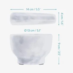 Navaris Mörser Und Stößel Aus Weißem Marmor Im Set - Steinmörser Gewürzmörser - Für Gewürze Pesto Kräuter - Stampfer Mit Schlegel - Ø 13cm 9 Navaris Mörser Und Stößel Aus Weißem Marmor Im Set - Steinmörser Gewürzmörser - Für Gewürze Pesto Kräuter - Stampfer Mit Schlegel - Ø 13cm -Kaufland Verkäufe db6d77ccceba0854f44a0e0042b53f94