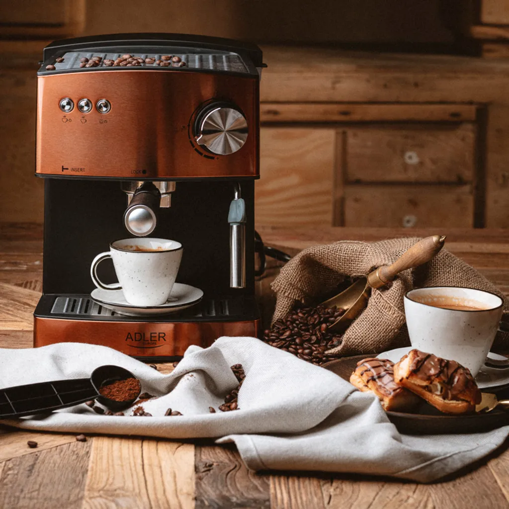 Adler Espressomaschine | Kaffeemaschine | Milchaufschäumer | Cappuccinomaschine | Siebträger Espressomaschine | Elektrische Espressomaschine | Bronze Design | 1,6L Wassertank | 850 Watt |15 Bar | 15 Adler Espressomaschine | Kaffeemaschine | Milchaufschäumer | Cappuccinomaschine | Siebträger Espressomaschine | Elektrische Espressomaschine | Bronze Design | 1,6L Wassertank | 850 Watt |15 Bar | – Bild 13