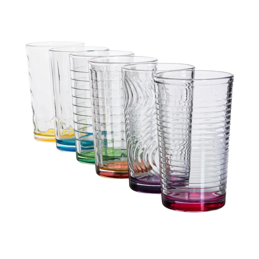 6 X Trinkglas Bunt Wasserglas Wassergläser Trinkgläser Glas Gläser Saftglas 3 6 X Trinkglas Bunt Wasserglas Wassergläser Trinkgläser Glas Gläser Saftglas