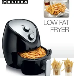 MELISSA 16290043 Heissluftfritteuse 3,5 Liter Fassungsvermögen Heißluft Fritteuse Air Deep Fryer XXL Mit Einstellbarem Thermostat Und Timer Ohne ÖL Einfach Zu Reinigen LOW FAT Fritteuse, 1300 W -Kaufland Verkäufe dc7f82f592960bcc49e86a3e32f102b9