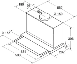 Bauknecht DBAH 65 LM X Dunstabzugshaube Flachschirm / 60cm / Für Abluft- Und Umluftbetrieb Geeignet / 85,8 KWh / LED / 3 Leistungsstufen