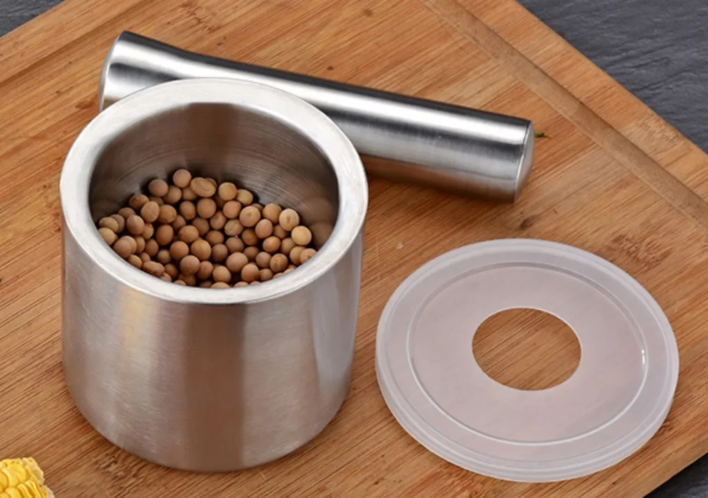 2er Set BAYLI Edelstahl Mörser Mit Stößel & Deckel - Massiver Gewürzmörser Für Die Küche - Bruchfeste Kräutermühle - Gewürzmühle Für Kräuter Und Gewürze - Tabletten Zerkleiner - Tablettenmörser 8 2er Set BAYLI Edelstahl Mörser Mit Stößel & Deckel - Massiver Gewürzmörser Für Die Küche - Bruchfeste Kräutermühle - Gewürzmühle Für Kräuter Und Gewürze - Tabletten Zerkleiner - Tablettenmörser – Bild 6