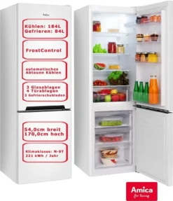 Amica Kühl-Gefrierkombination Weiß 268L 172cm Hoch Automat. Abtauen KGCL 387 115 W -Kaufland Verkäufe dcd027b52c91ad5407165d7354afd5f0