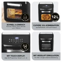 MAXXMEE Heißluft-Fritteuse Digital - 12 L Fassungsvermögen - Schwarz Heißluft Fritteuse Friteuse Fritöse Airfryer 12L XXL Backofen Drehgrill Digital 16 MAXXMEE Heißluft-Fritteuse Digital - 12 L Fassungsvermögen - Schwarz Heißluft Fritteuse Friteuse Fritöse Airfryer 12L XXL Backofen Drehgrill Digital -Kaufland Verkäufe dd29f10dc24314a9b159507290306ef6